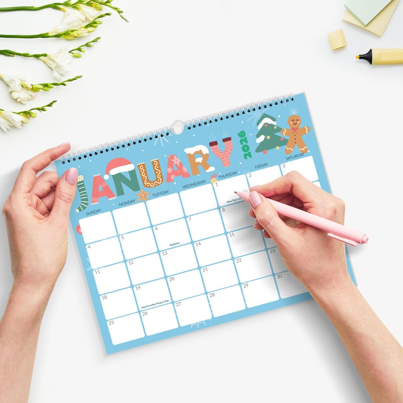 ساني تقويم SUNEE 2026، تقويم حائط 18 شهرًا 2026، تقويم معلق 11 بوصة × 8.5 بوصة، أكتوبر 2025 إلى مارس 2027، للتنظيم والتخطيط، لطيف - Image 5